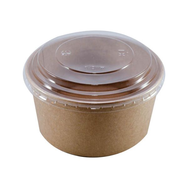 BP Bowl kraft c/tapa Pet 1000ml